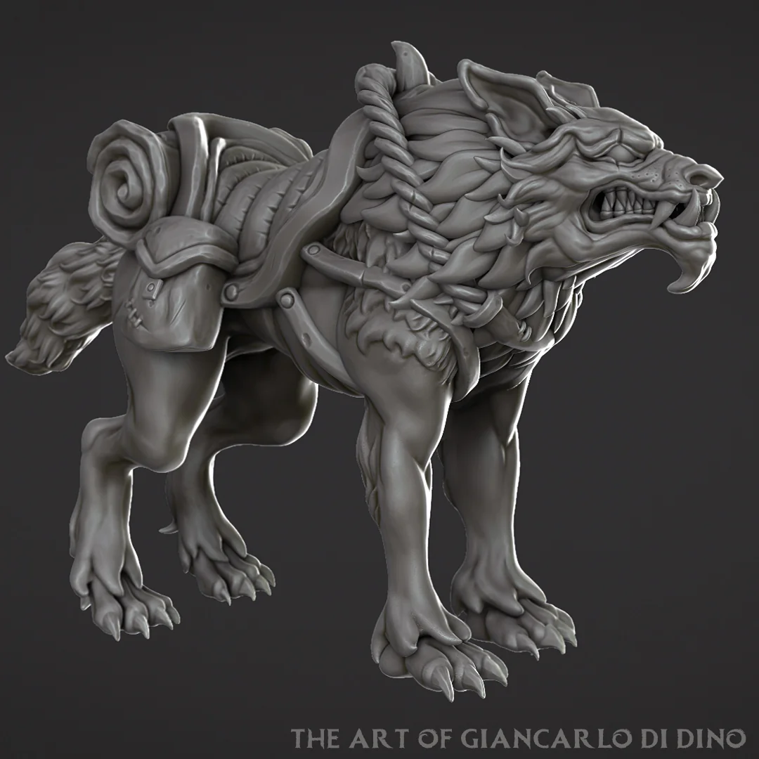 Stylized Wolf Mount