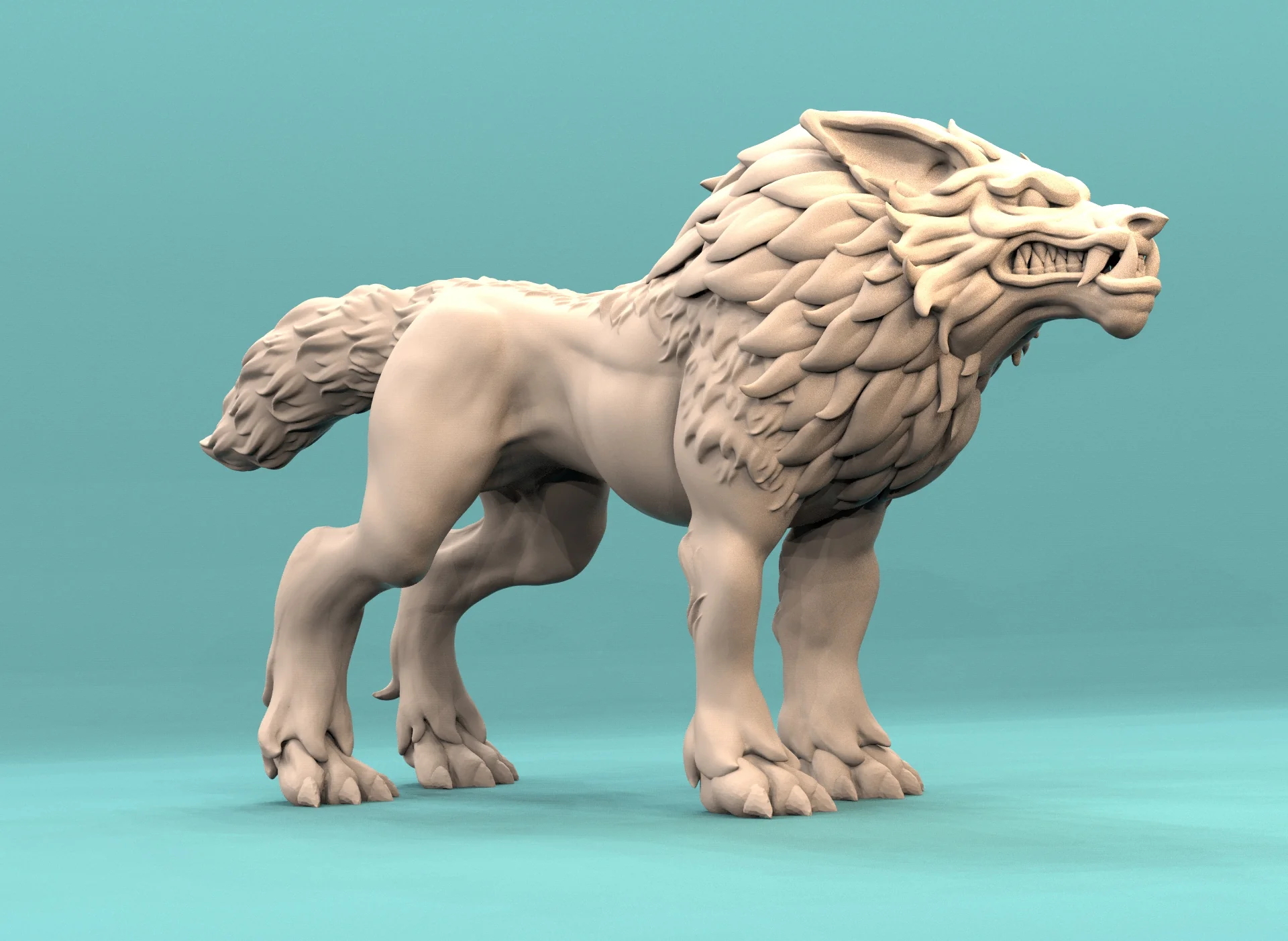 Wolf Clay WIP